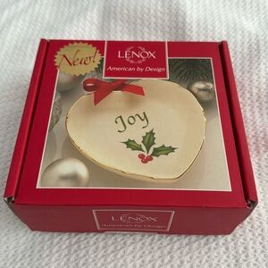 Lenox Sentiment Holiday Heart Dish - Joy